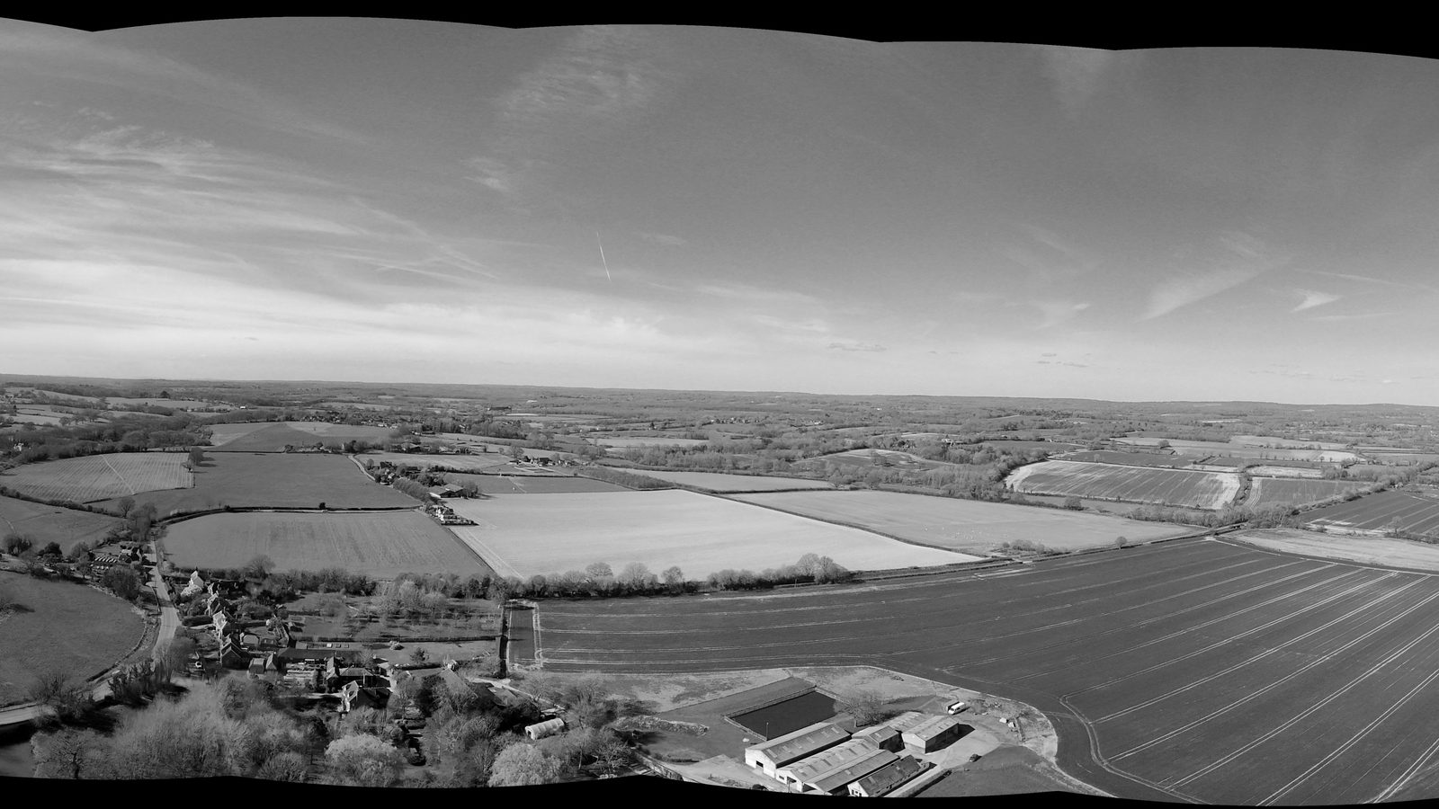 Open landschap rond Apeldoorn vanuit de lucht
